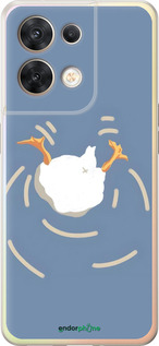 Силиконовый чехол Гусь ныряет для Oppo Reno8 5G - 6275u-2614 изображение 