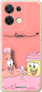 Силиконовый чехол Спанч Боб для Oppo Reno8 5G - 6282u-2614 изображение 