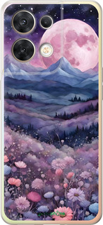 Силиконовый чехол Ночь луна арт для Oppo Reno8 5G - 6319u-2614 изображение 