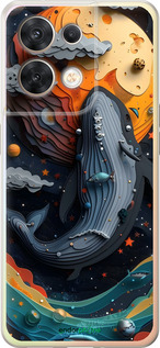 Силіконовий чехол Кит у космосі для Oppo Reno8 5G - 6328u-2614 изображение 