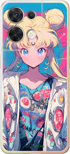 Силіконовий чехол Сейлор Мун 2 для Oppo Reno8 5G - 6351u-2614 изображение 