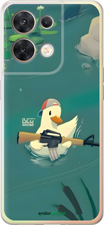 Силиконовый чехол Уточка с автоматом для Oppo Reno8 5G - 6356u-2614 изображение 