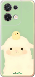 Силиконовый чехол Барашек и ципленок для Oppo Reno8 5G - 6369u-2614 изображение 