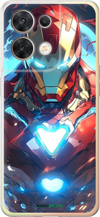 Силиконовый чехол Железный человек для Oppo Reno8 5G - 6372u-2614 изображение 