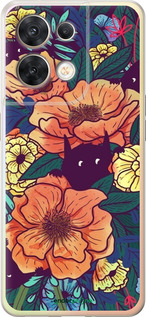 Силиконовый чехол С изображением полевых цветов для Oppo Reno8 5G - 6419u-2614 изображение 