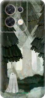 Силиконовый чехол С изображением соснового леса и привидения для Oppo Reno8 5G - 6420u-2614 изображение 