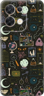 Силиконовый чехол Колдовской принт для Oppo Reno8 5G - 6425u-2614 изображение 