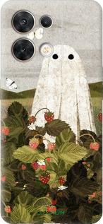 Силиконовый чехол Клубничные поля и привидения для Oppo Reno8 5G - 6426u-2614 изображение 