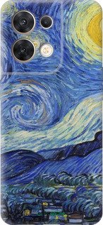 Силиконовый чехол «Звездная ночь» Винсента Ван Гога для Oppo Reno8 5G - 6433u-2614 изображение 