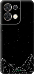 Силіконовий чехол Чорно білі абстрактні гори для Oppo Reno8 5G - 6437u-2614 изображение 