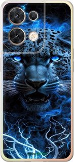 Силиконовый чехол Ледяной леопард для Oppo Reno8 5G - 6460u-2614 изображение 