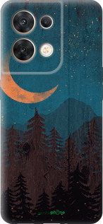 Силиконовый чехол Звездный лес для Oppo Reno8 5G - 6480u-2614 изображение 