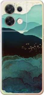 Силиконовый чехол С изображением гор Индиго для Oppo Reno8 5G - 6484u-2614 изображение 