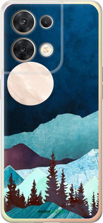 Силиконовый чехол Горная идиллия ночной пейзаж для Oppo Reno8 5G - 6488u-2614 изображение 