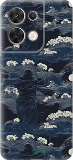 Силиконовый чехол Морская тематика в стиле арт-деко для Oppo Reno8 5G - 6520u-2614 изображение 