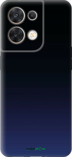 Силиконовый чехол Градиент в тёмно - синем стиле для Oppo Reno8 5G - 6542u-2614 изображение 