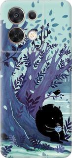 Силиконовый чехол Арт принт Тихое место чая для Oppo Reno8 5G - 6544u-2614 изображение 