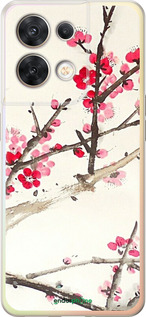 Силіконовий чехол Принт із зображенням цвітіння сакури для Oppo Reno8 5G - 6545u-2614 изображение 