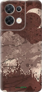 Силиконовый чехол С изображением лунного пейзажа в ночном лесу для Oppo Reno8 5G - 6546u-2614 изображение 