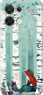 Силіконовий чехол Лис у зеленому лісі для Oppo Reno8 5G - 6547u-2614 изображение 