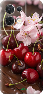 Силиконовый чехол Вишня в шоколаде для Oppo Reno8 5G - 6698u-2614 изображение 