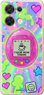 Силиконовый чехол 'Y2K Aesthetic Retro Pet: Годуй мене кавою' для Oppo Reno8 5G изображение 3