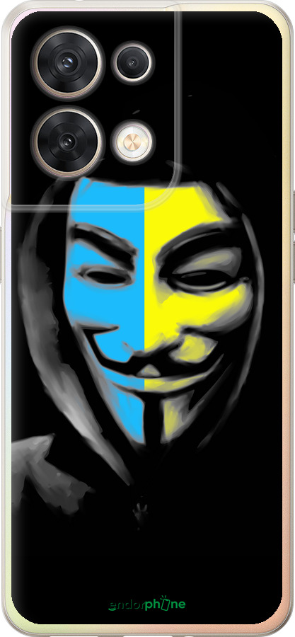 Силіконовий чехол Український анонімус для Oppo Reno8 5G - 1062u-2614 изображение 