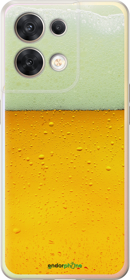 Силиконовый чехол Пиво для Oppo Reno8 5G - 1145u-2614 изображение 