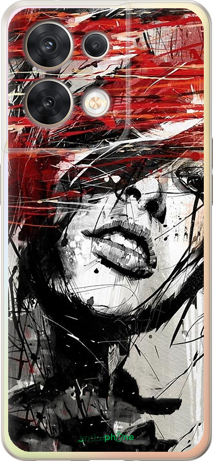 Силіконовий чехол Обличчя дівчини для Oppo Reno8 5G - 1162u-2614 изображение 