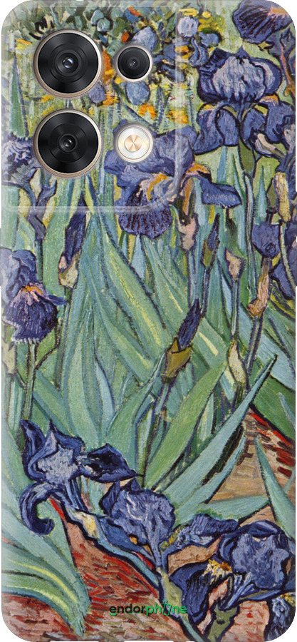 Силиконовый чехол Винсент Ван Гог. Ирисы для Oppo Reno8 5G - 161u-2614 изображение 