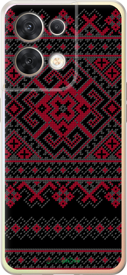 Силиконовый чехол Вышиванка 52 для Oppo Reno8 5G - 1763u-2614 изображение 