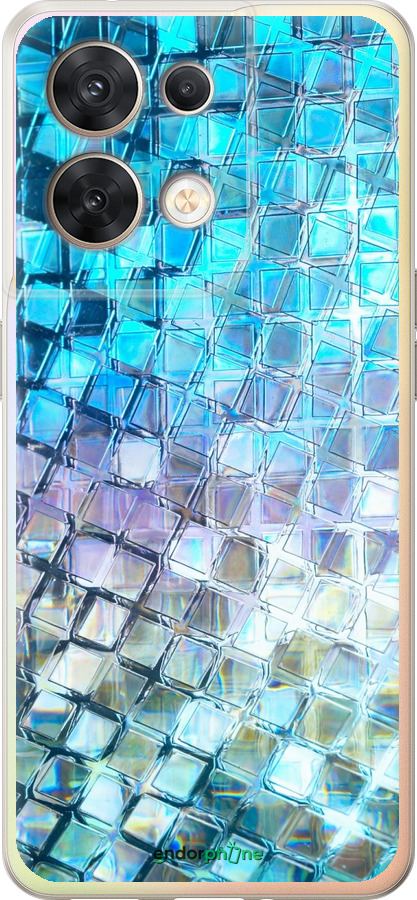 Силиконовый чехол Переливающаяся чешуя для Oppo Reno8 5G - 227u-2614 изображение 