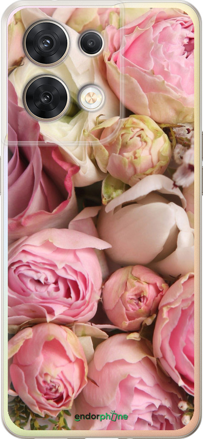 Силиконовый чехол Розы v2 для Oppo Reno8 5G - 2320u-2614 изображение 