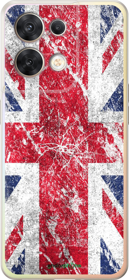 Силиконовый чехол Флаг Великобритании 1 для Oppo Reno8 5G - 386u-2614 изображение 