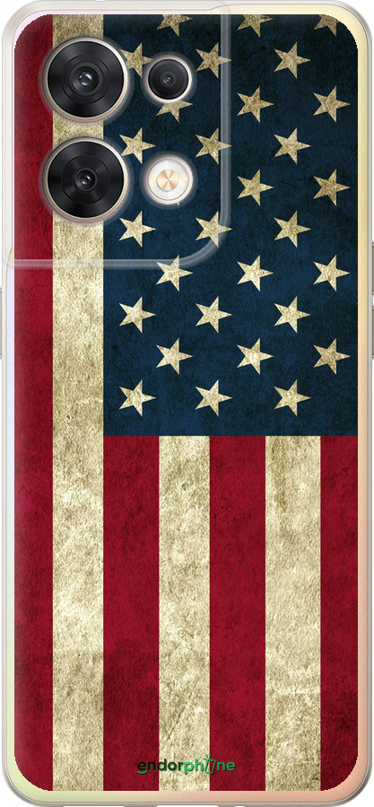 Силіконовий чехол Прапор США для Oppo Reno8 5G - 395u-2614 изображение 