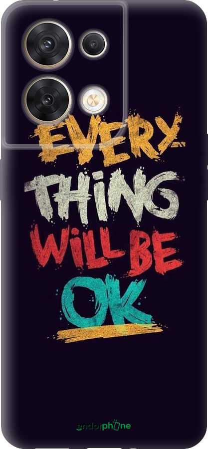 Силиконовый чехол Все будет хорошо для Oppo Reno8 5G - 4068u-2614 изображение 