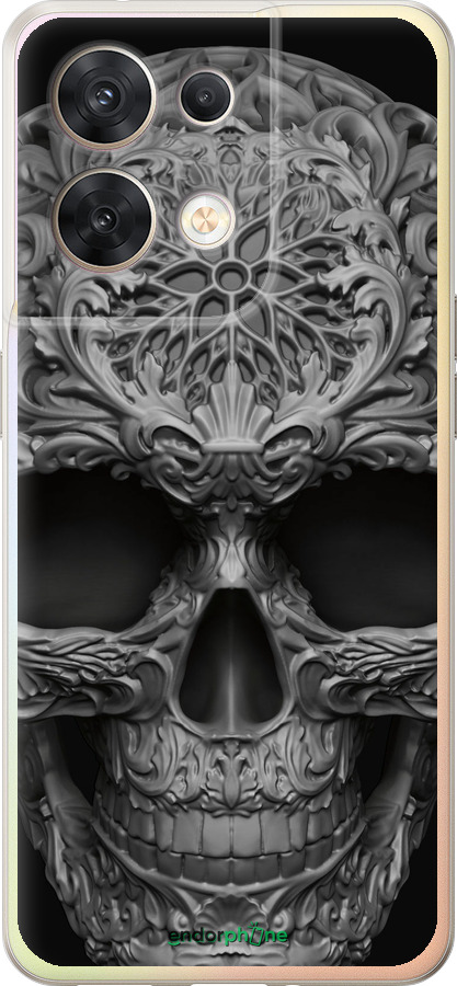Силиконовый чехол skull-ornament для Oppo Reno8 5G - 4101u-2614 изображение 