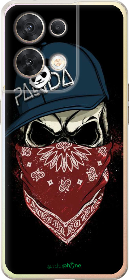 Силиконовый чехол Череп в кепке для Oppo Reno8 5G - 4127u-2614 изображение 