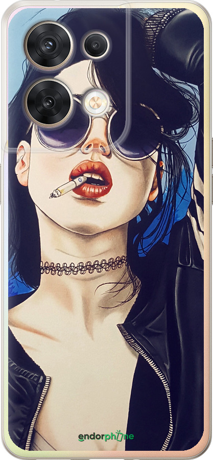 Силіконовий чехол Дівчина на стилі для Oppo Reno8 5G - 4151u-2614 изображение 