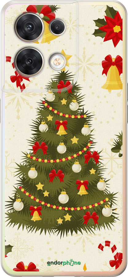 Силиконовый чехол Новогодняя елка для Oppo Reno8 5G - 4198u-2614 изображение 