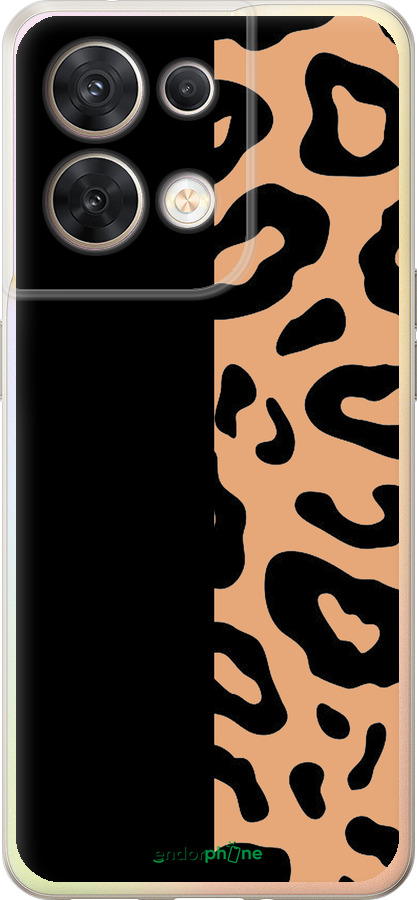 Силиконовый чехол Пятна леопарда для Oppo Reno8 5G - 4269u-2614 изображение 