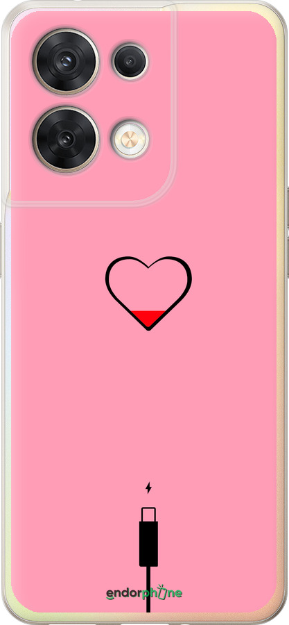 Силіконовий чехол Підзарядка серця1 для Oppo Reno8 5G - 4275u-2614 изображение 