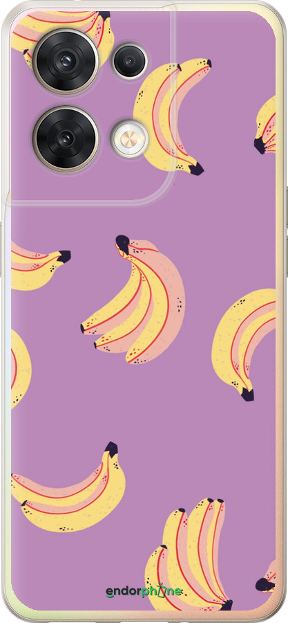 Силиконовый чехол Бананы для Oppo Reno8 5G - 4312u-2614 изображение 