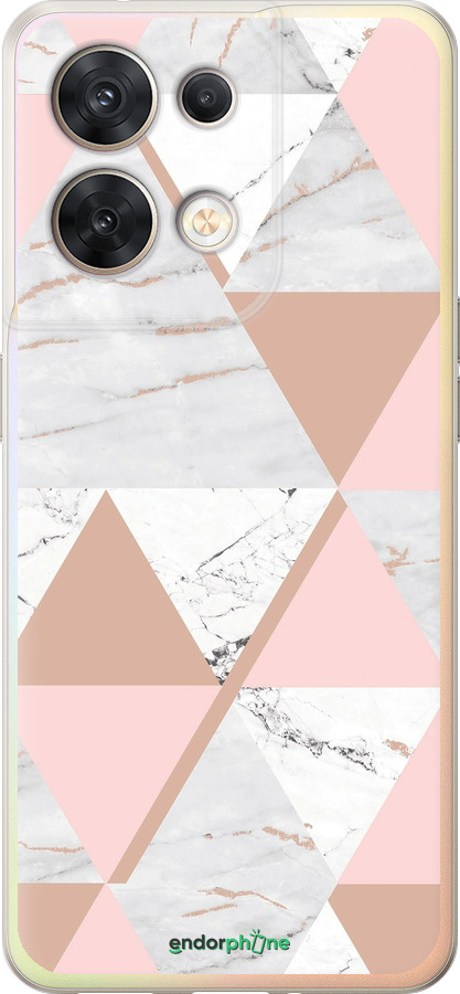 Силиконовый чехол Мраморная симметрия для Oppo Reno8 5G - 4344u-2614 изображение 