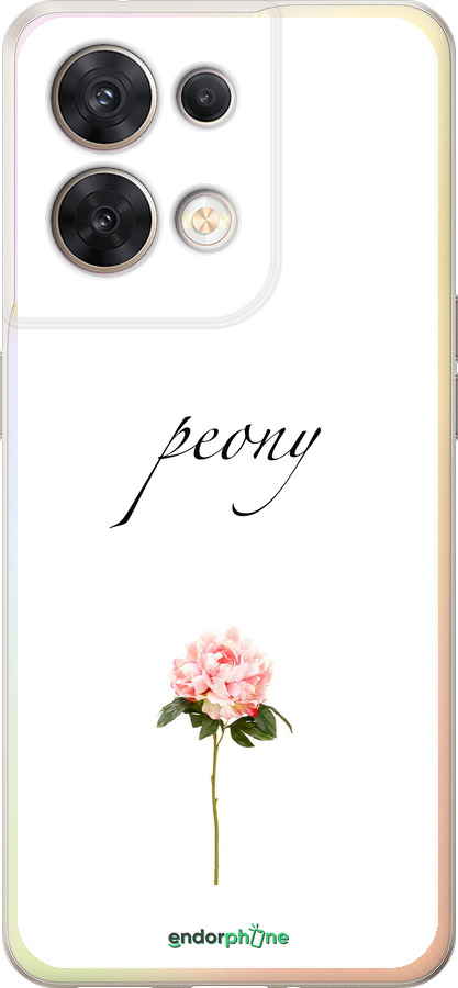 Силиконовый чехол Пион для Oppo Reno8 5G - 4366u-2614 изображение 