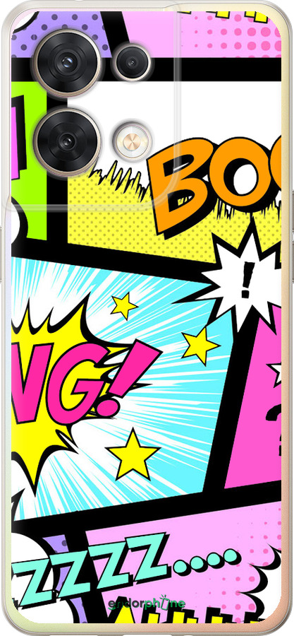 Силиконовый чехол Комикс 1 для Oppo Reno8 5G - 4407u-2614 изображение 