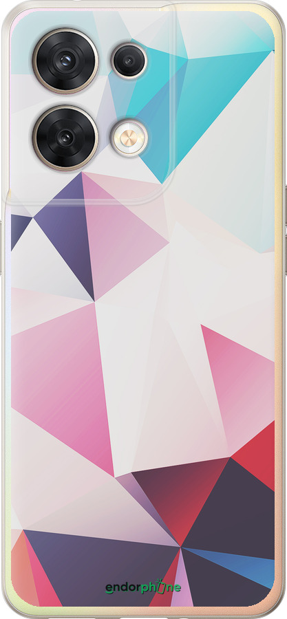 Силиконовый чехол Геометрия 3 для Oppo Reno8 5G - 4415u-2614 изображение 