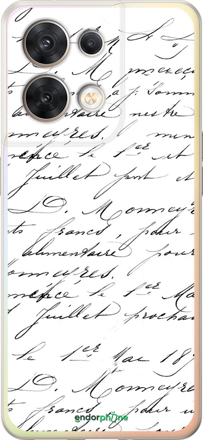 Силіконовий чехол Прописний шрифт  для Oppo Reno8 5G - 4475u-2614 изображение 