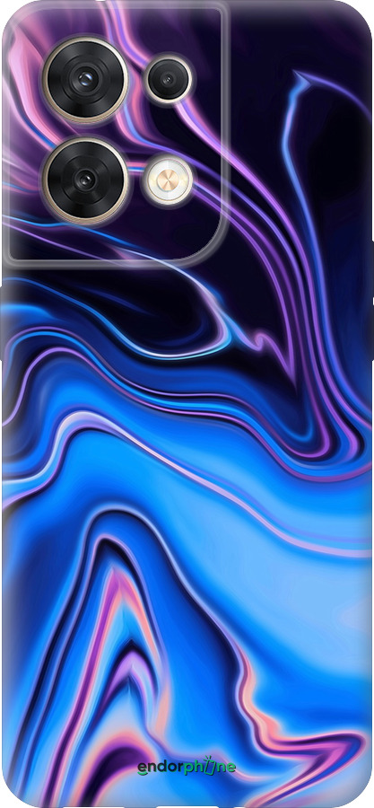 Силиконовый чехол Узор воды для Oppo Reno8 5G - 4491u-2614 изображение 