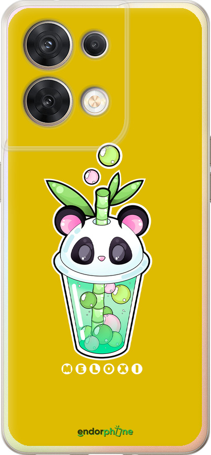 Силиконовый чехол Панда 1 для Oppo Reno8 5G - 4558u-2614 изображение 